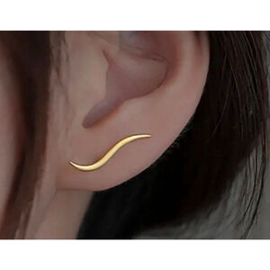 Beautiful Gold Filled Wave Ear‎ Climber Crawlers, 25mm